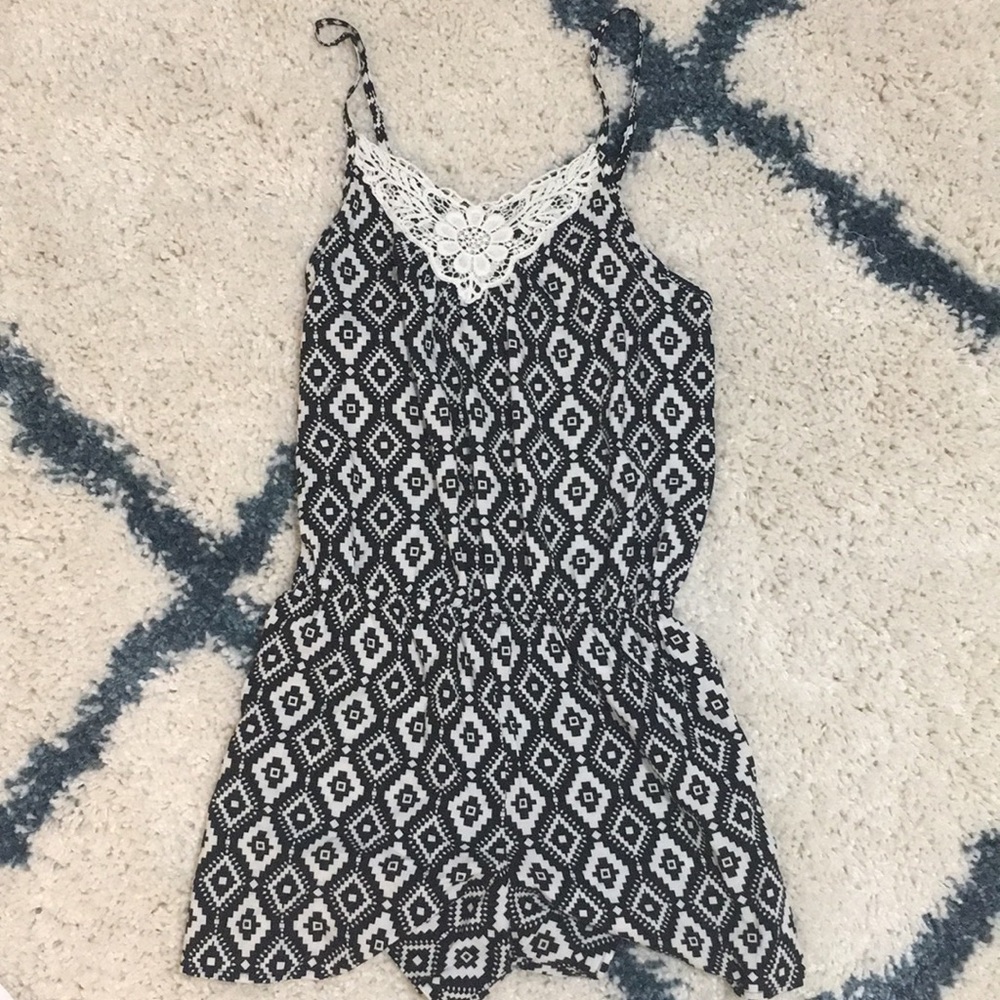 Black and White Romper